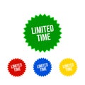 Limited offer icon with time countdown Super promo label sticker Royalty Free Stock Photo