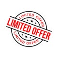 Limited Offer Letter Rubber Stamp Vector Design Template Royalty Free Stock Photo