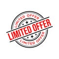 Limited Offer Letter Rubber Stamp Vector Design Template Royalty Free Stock Photo