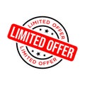 Limited Offer Letter Rubber Stamp Vector Design Template Royalty Free Stock Photo