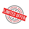 Limited Offer Letter Rubber Stamp Vector Design Template Royalty Free Stock Photo