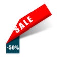 Limited Offer Mega Sale banner. Sale poster. Big sale, special offer, 50 off. Vector illustration