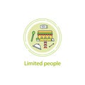 Limited people concept line icon