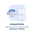 Limited profits light blue concept icon Royalty Free Stock Photo