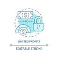 Limited profits turquoise concept icon Royalty Free Stock Photo