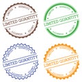 Limited quantity badge isolated on white. Royalty Free Stock Photo