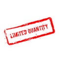 Limited quantity red rubber stamp on. Royalty Free Stock Photo