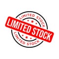 Limited Stock Letter Rubber Stamp Vector Design Template Royalty Free Stock Photo