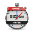 Limited time offer countdown timer with red and black design Royalty Free Stock Photo