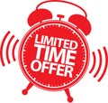 Limited time offer label, vector illustration Royalty Free Stock Photo