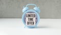 Limited time offer, message on the clock background Royalty Free Stock Photo