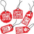 Limited time offer tag set, vector illustration Royalty Free Stock Photo