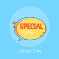 Limited Time Special Offer Sale Advert in Bubble Royalty Free Stock Photo