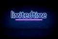 Limitedtime - blue neon announcement signboard