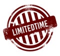 Limitedtime - red round grunge button, stamp