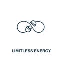 Limitless Energy icon from clean energy collection. Simple line element limitless energy symbol for templates, web design and