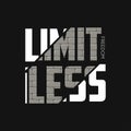Limitless Freedom slogan for t-shirt design with brick wall texture. Typography graphics for apparel print. Vector