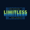 Limitless Motivational typography inspirational slogan poster design Royalty Free Stock Photo