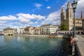 Limmat and Grossmuenster, Zurich