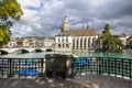 Limmat and Grossmuenster, Zurich