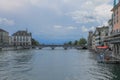 Limmat river in old town Zurich, Switzerland Royalty Free Stock Photo