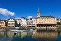 Limmat River in Zurich Royalty Free Stock Photo