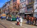 Limmatquai quay short before the Sechselauten parade begins Royalty Free Stock Photo