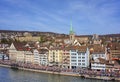 Limmatquai quay in Zurich during the Sechselauten parade