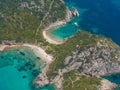 Limni beach in Paleokastritsa, Corfu Greece v