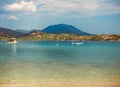 Limni village at Euboea in Greece. Panoramic view