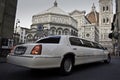 Limo and Cathedral Duomo Florence Royalty Free Stock Photo