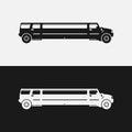 Limo Limousine Silhouette Logo Design Template Royalty Free Stock Photo