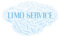 Limo Service word cloud. Royalty Free Stock Photo