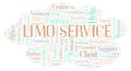 Limo Service word cloud. Royalty Free Stock Photo