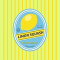 Limon squash retro fruit label