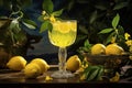 Limoncello cocktail. Generate Ai