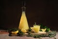 Limoncello lemon beverage.