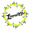 Limoncello. The name of Italian lemon liquor.