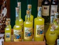 Limoncello Products Being Sold Along the Amalfi Coast