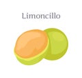 Limoncillo Fruit Whole Cut, Spanish Lime Isolated