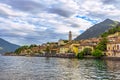 Limone, Italy - July 18, 2021: Coastal scenic town of Limone in lake Garda, Italy Royalty Free Stock Photo