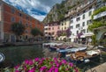 Limone, Lake Garda, Italy, August 2019, view of the small town of Limone