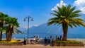 Garda Lake seen from the Limone Riviera