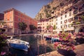 Limone sul Garda is a town in Lombardy on the shore of Lake Garda, Italy. Royalty Free Stock Photo