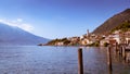 Limone sul Garda is a town in Lombardy on the shore of Lake Garda, Italy. Royalty Free Stock Photo