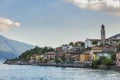 Limone sul Garda village, Italy during a summer sunset Royalty Free Stock Photo