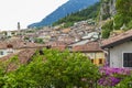Limone sul Garda village at the lake during a summer sunset Royalty Free Stock Photo