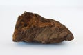 Limonite mineral also iron ore on white background