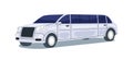 Limousine, long stretched car. Limo, luxury VIP automobile. Premium prestige classy expensive large auto transport, road