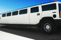 Limousine on the road Royalty Free Stock Photo